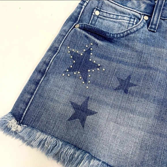 Lord & Taylor Desing Lab High waisted Frayed hem Denim Jean Shorts Beach Size 26 - Picture 3 of 9